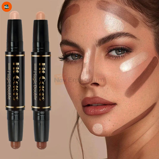 Lifestyle shot using cream contour stick for natural glow