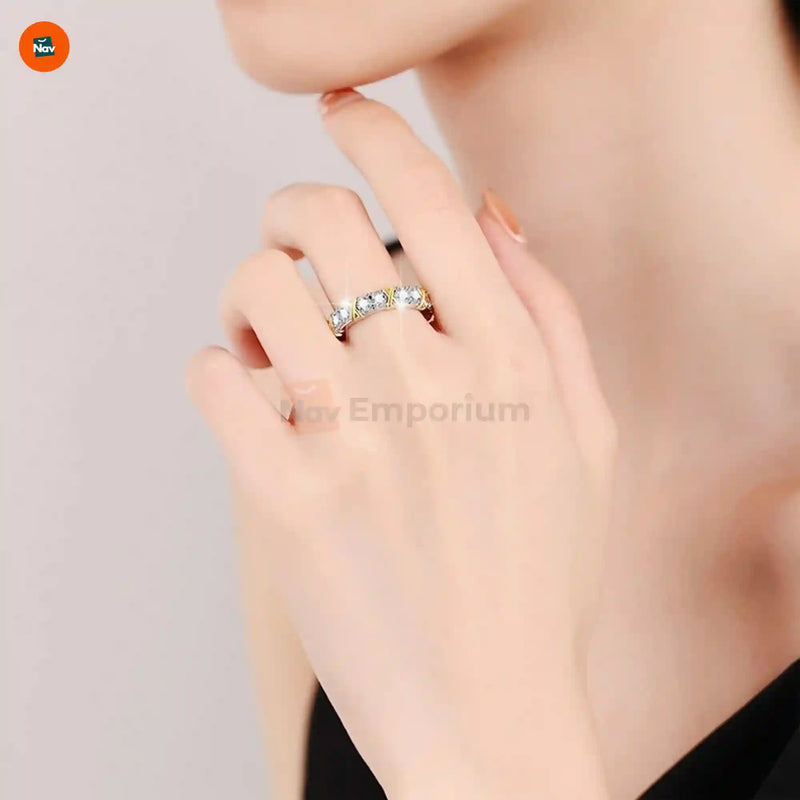 Gold and platinum plated ring
