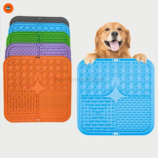 Dog licking mat for anxiety