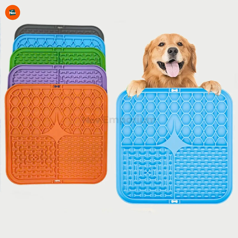 Dog licking mat for anxiety