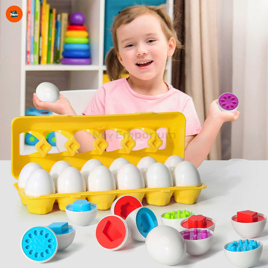 Brightly colored pieces of toddler learning toy