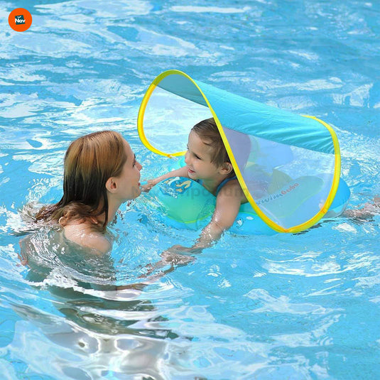 Toddler safety seat in baby pool float