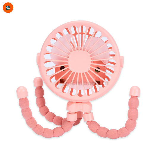 Portable stroller fan tripod mount