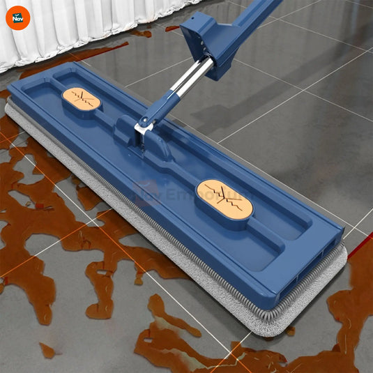 Large flat mop cleaning floor