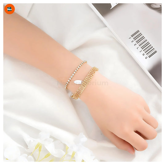 Double-layer sparkle bracelet