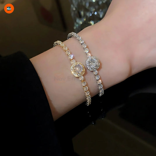Sterling silver moissanite bracelet