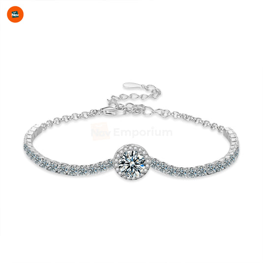 Moissanite Silver Bracelet