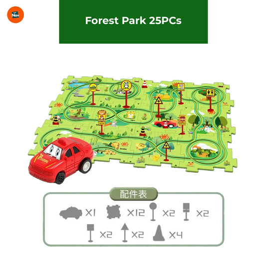 Colorful Race Track Components