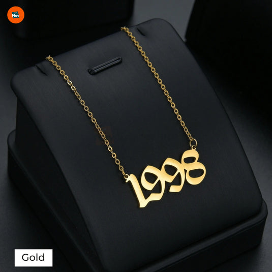 Minimalist birth year jewelry