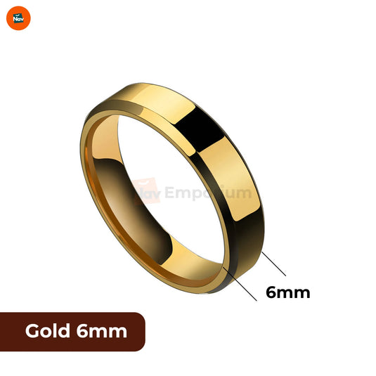 Domed black tungsten ring