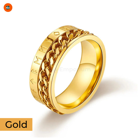 Gold Titanium Spinner Ring Design