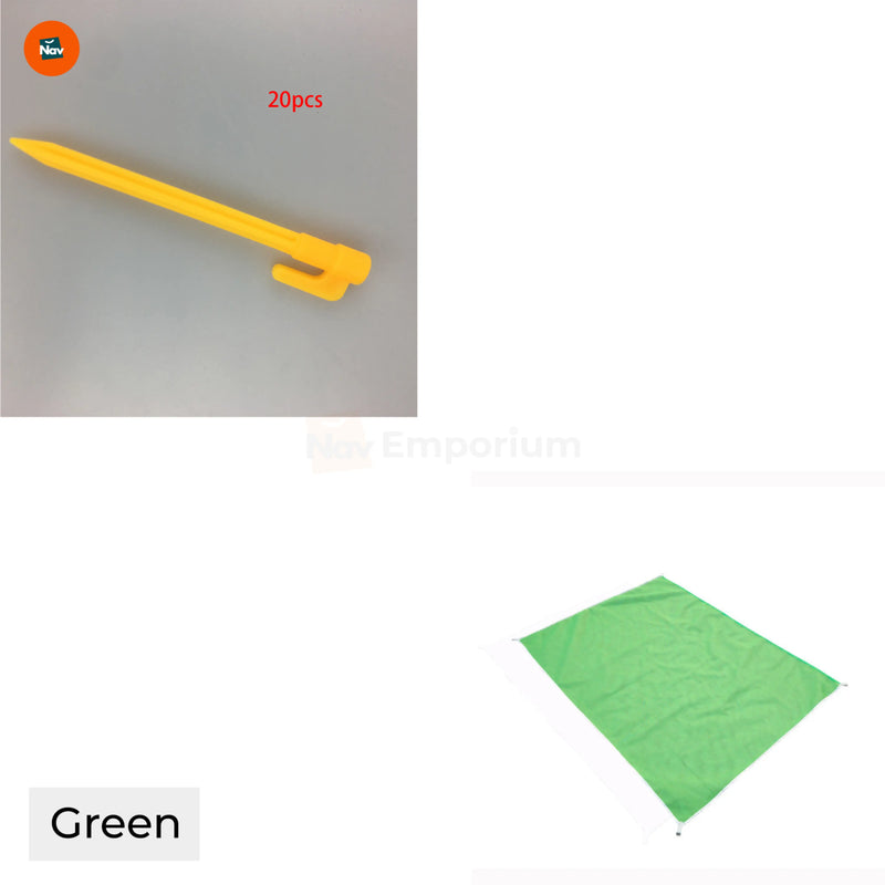 Travel-friendly sandproof beach mat
