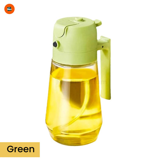 Transparent glass oil bottle