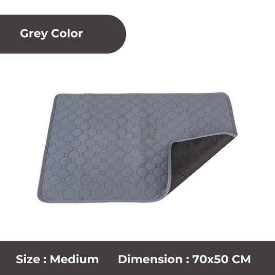 Durable washable pet pad Grey Medium