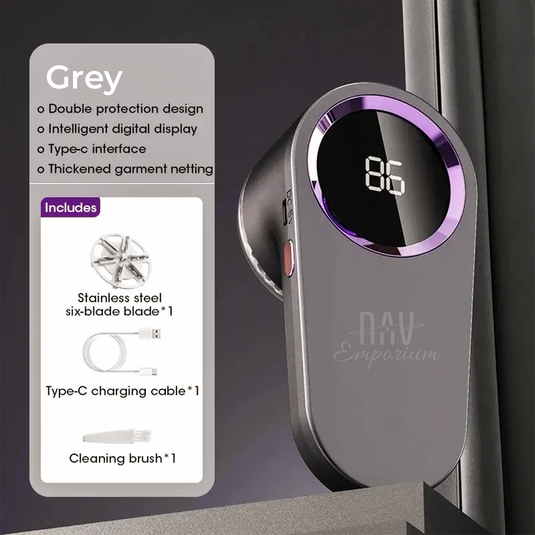 USB fabric shaver gray