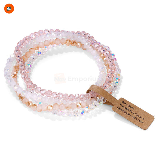 Gift-Ready Crystal Bead Bracelet