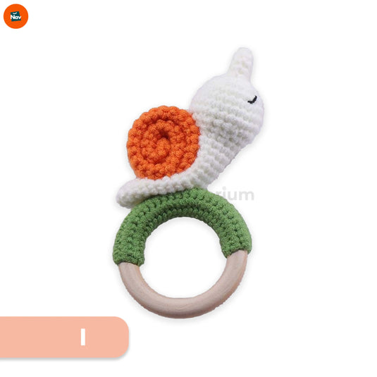 adorable crochet animal rattle -7