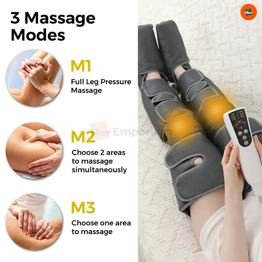 showing air compression leg massager design