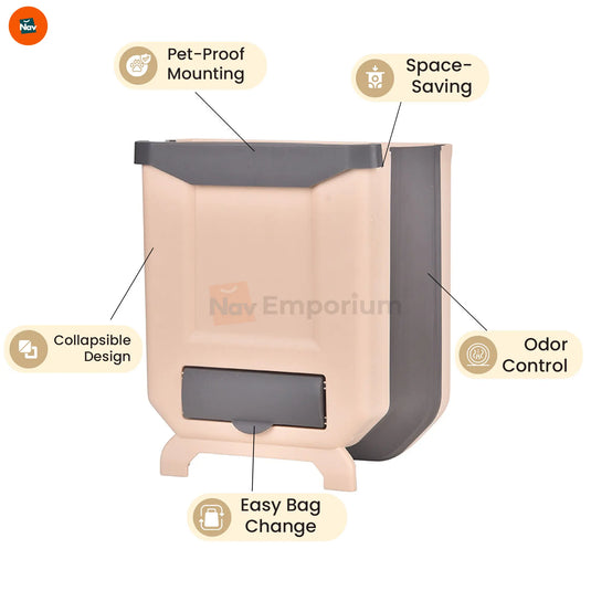 Garbage bag storage compartment bin