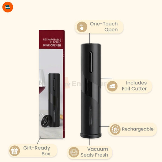 Portable automatic wine opener kit
