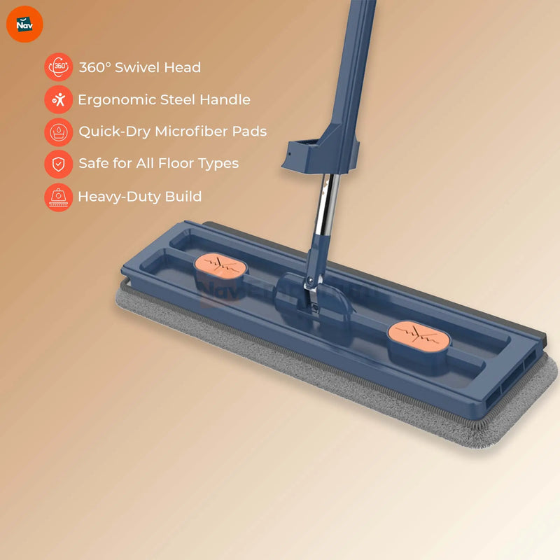 Flat mop under furniture
