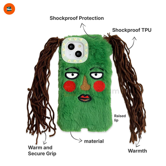 Durable faux-fur iPhone case