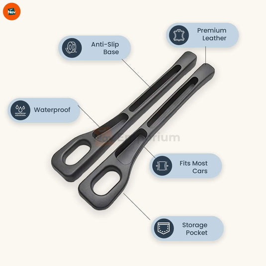 Red leather car seat gap filler