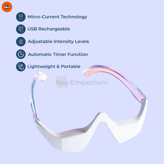 Portable eye massager in use