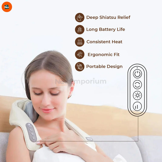 Flexible shiatsu massage shawl