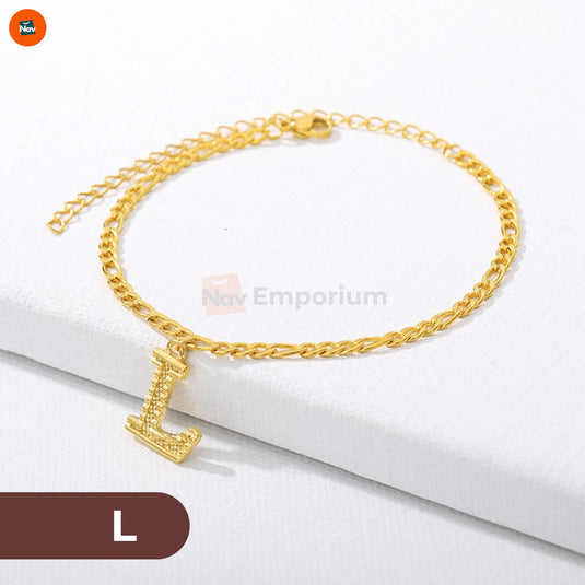 Gift-ready gold initial anklet packaging