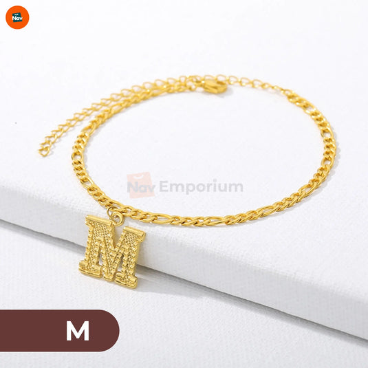 Gold anklet with adjustable clasp 8
