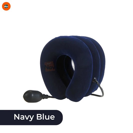 shows color option neck traction device