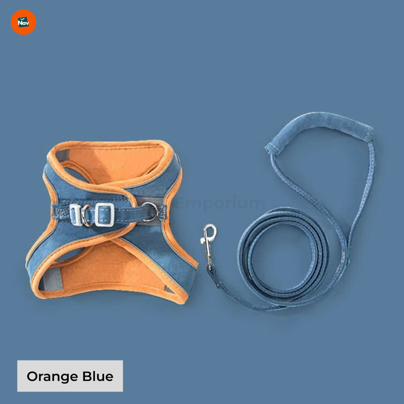 Reflective pet harness leash