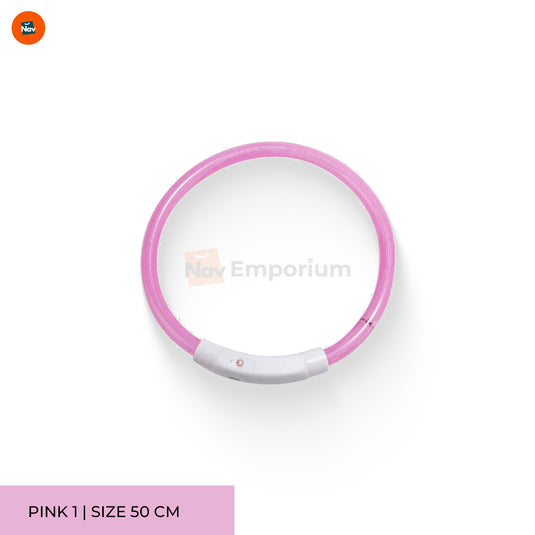 BrightPaws LED Safety Collar Pink 1