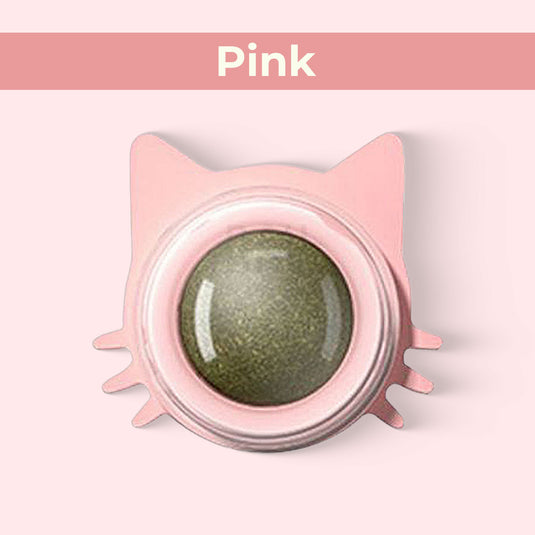 Stick-on catnip ball toy