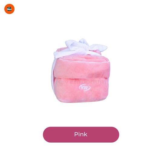 Compact Design of Pink Plush Ring Box