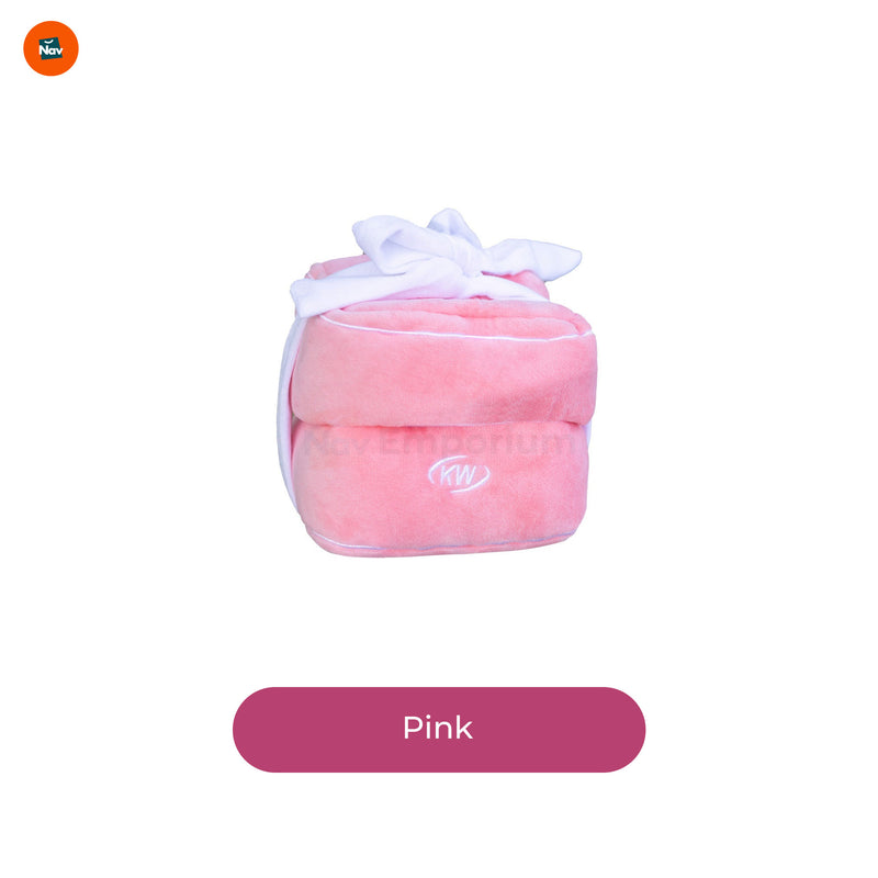 Compact Design of Pink Plush Ring Box