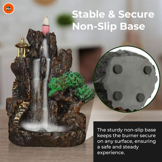 ZenFlow incense burner with smoke