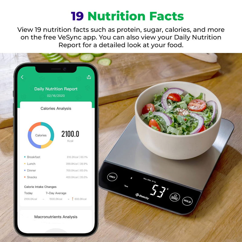 SmartNutri Scale hold button feature