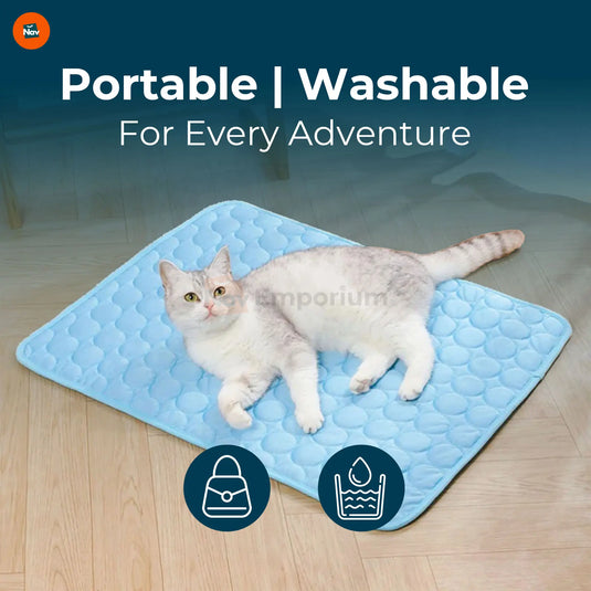 Non-slip bottom dog cooling mat