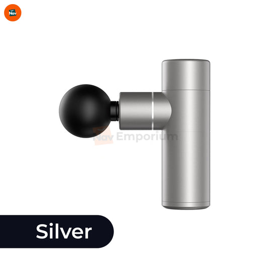 Variant image shows silver mini massage gun