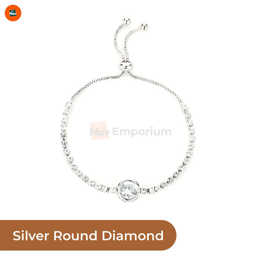 Sterling silver moissanite bracelet 2