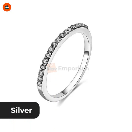 Hypoallergenic cubic zirconia ring