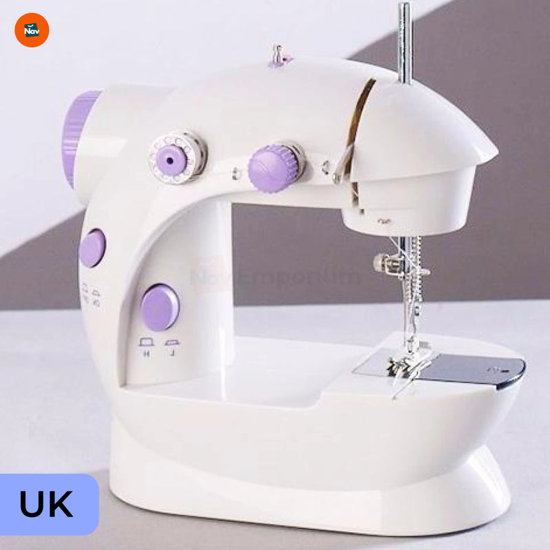 Compact sewing machine with accessories