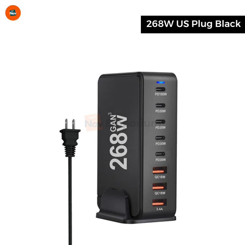 TechPi 268W GaN Charger in workspace setup  4