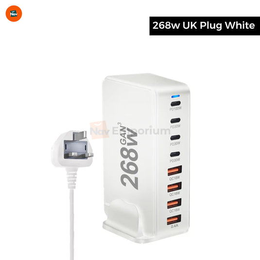 TechPi 268W GaN Charger in workspace setup  3