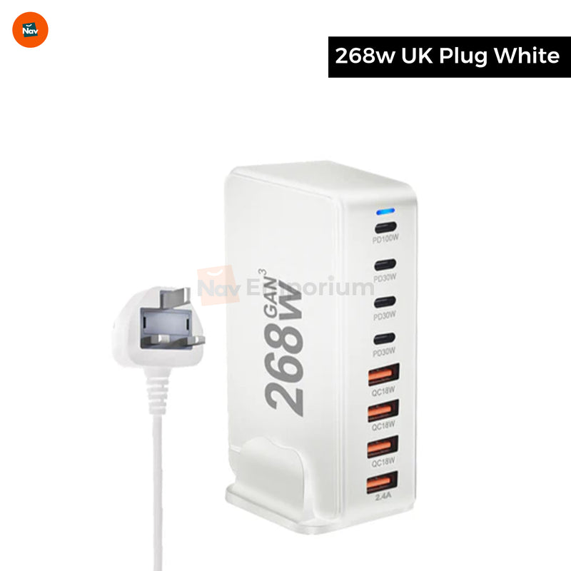 TechPi 268W GaN Charger in workspace setup  3