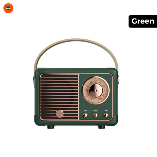 Retro Bluetooth speaker music notes