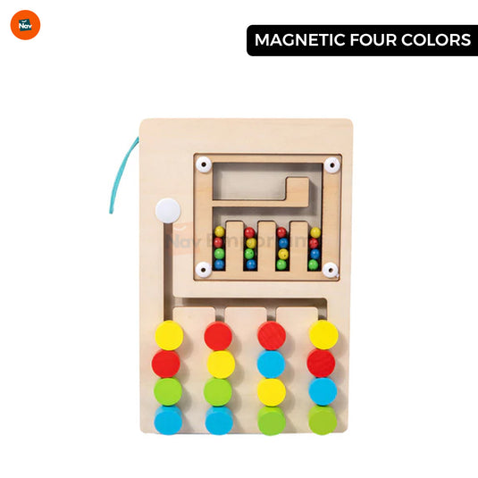 Child developing motor skills with puzzle