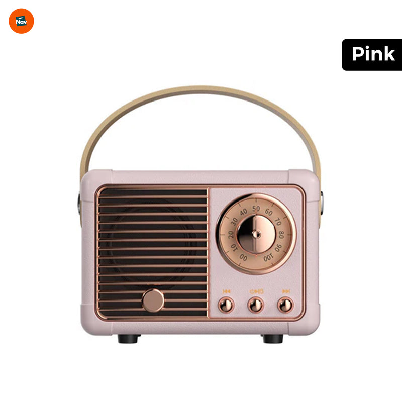 Retro Bluetooth speaker music notes 2